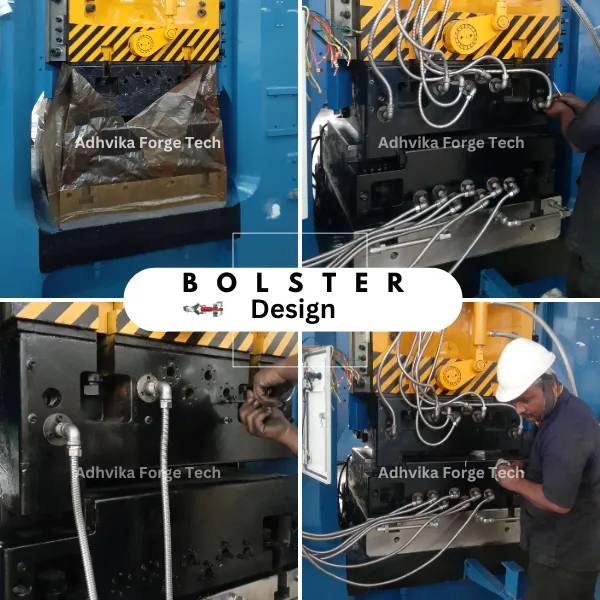 Bolster Design Adhvika Forge Tech specializes in designing custom bolster equipment for aluminum, aluminum alloy, titanium, and titanium alloy forging, ensuring high precision, durability, and efficiency in forging applications