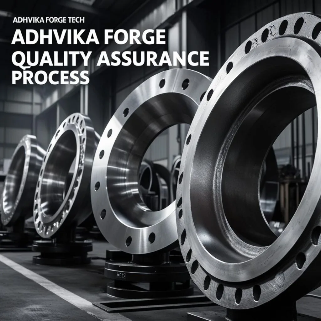 Quality assurance forging parts big parts ,Adhvika Forge Tech Quality Assurance: Every component undergoes rigorous NDT (Non-Destructive Testing), dimensional inspections, and metallurgical analysis to meet international standards.
