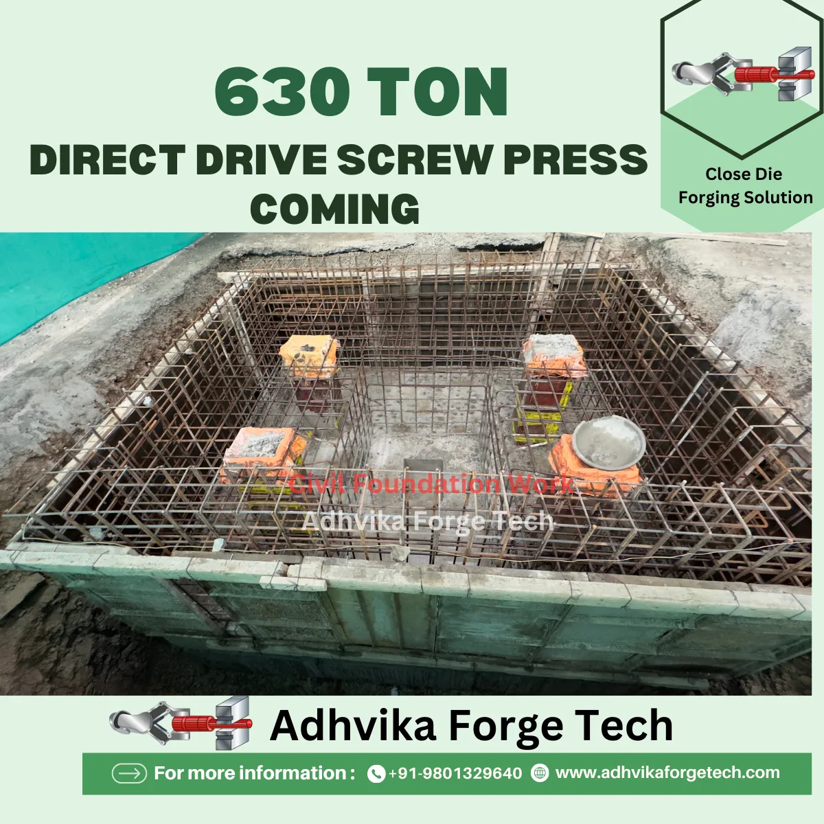 Civil Work of direct drive screw press