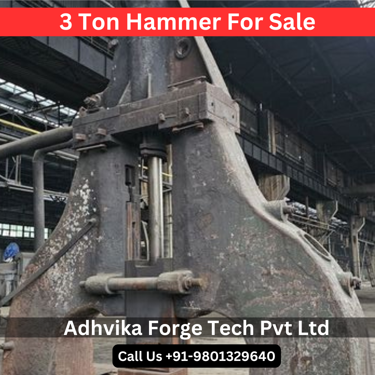 Heavy-Duty 3 Ton Forging Hammer – Available for Immediate Sale Looking for a high-capacity forging hammer? Our 3 Ton Forging Hammer offers rugged performance, adjustable stroke lengths, and advanced control systems to ensure superior forging results. Get in touch for pricing!