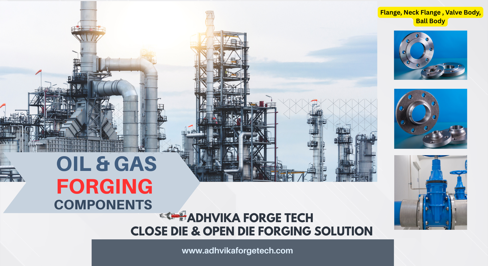 Oil & Gas (1980 x 1080 px) Oil and Gas forging components offered by Adhvika Forgetech