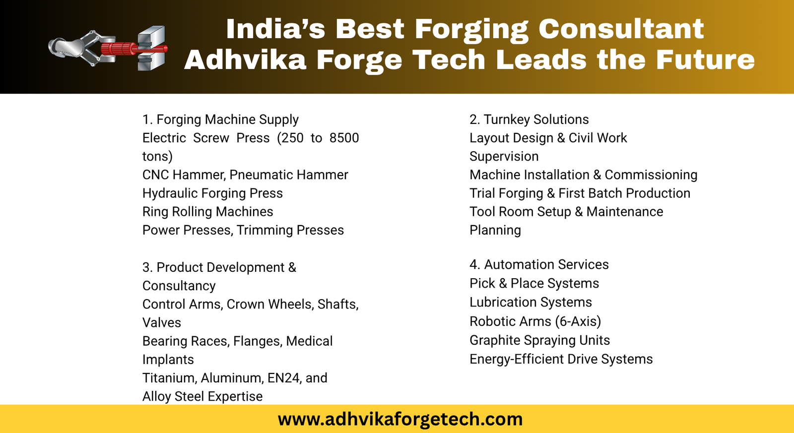 India’s Best Forging Consultant – Adhvika Forge Tech Leads the Future Services Offered by Adhvika Forge Tech