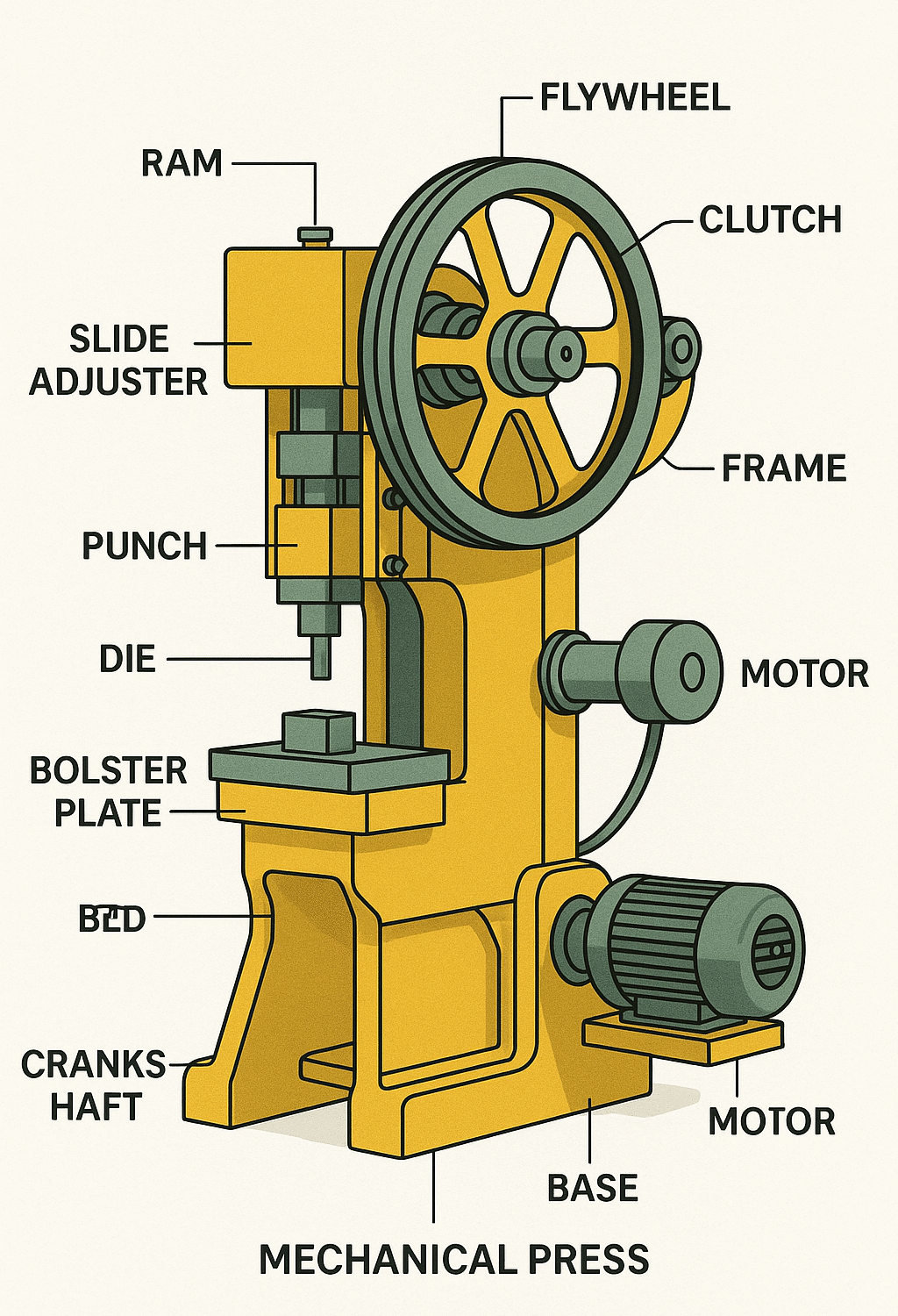 Mechanical Press Specification Our power presses operate using a mechanical, hydraulic, or pneumatic system to deliver high force to materials, shaping them into the desired form.