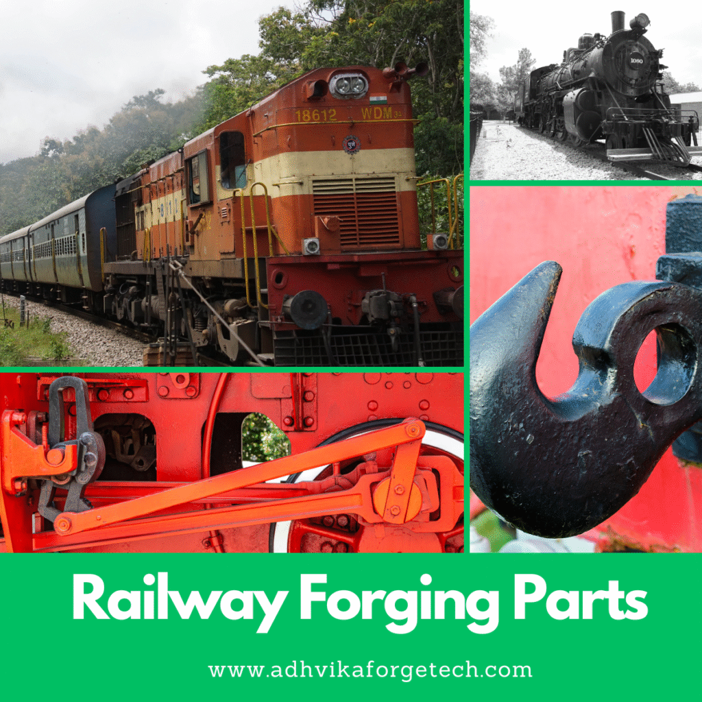 Adhvika Forge Tech offers complete solutions for Railway Forging Parts like couplers, axle boxes, yokes, and brackets with precision and high strength.