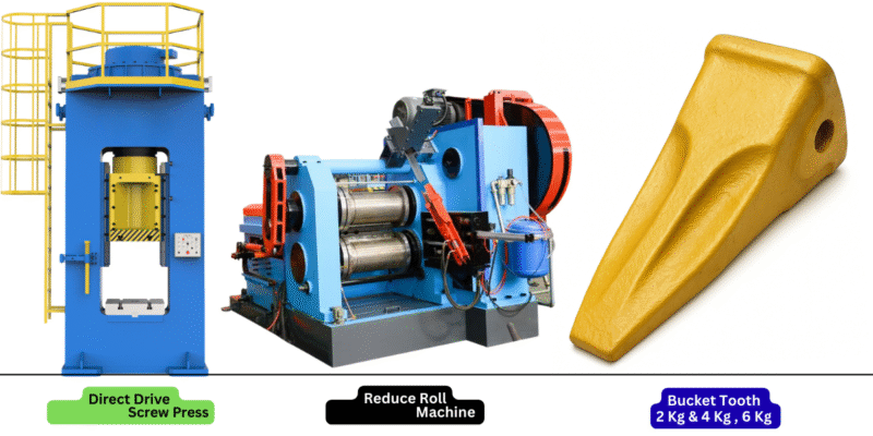 Adhvika Forge Tech offers complete turnkey bucket tooth manufacturing solutions – design, forging, heat treatment, machining & inspection for durable, high-quality parts.