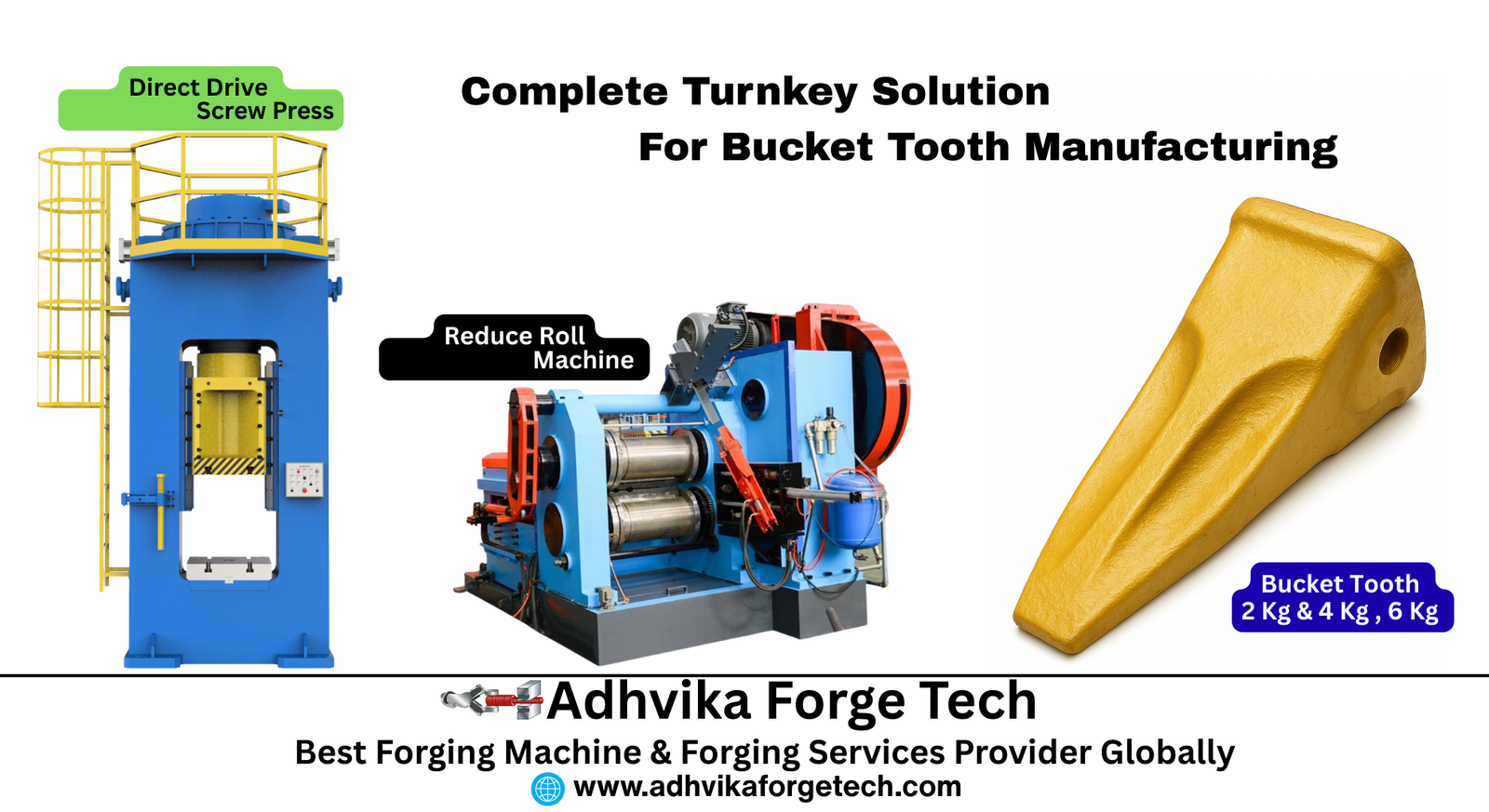 Complete Turnkey Solution for Bucket Tooth Manufacturing Adhvika Forge Tech offers complete turnkey bucket tooth manufacturing solutions – design, forging, heat treatment, machining & inspection for durable, high-quality parts.
