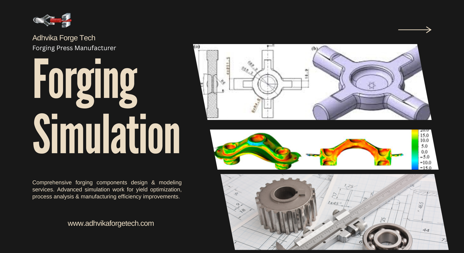 Comprehensive forging components design & modeling services. Advanced simulation work for yield optimization, process analysis & manufacturing efficiency improvements.