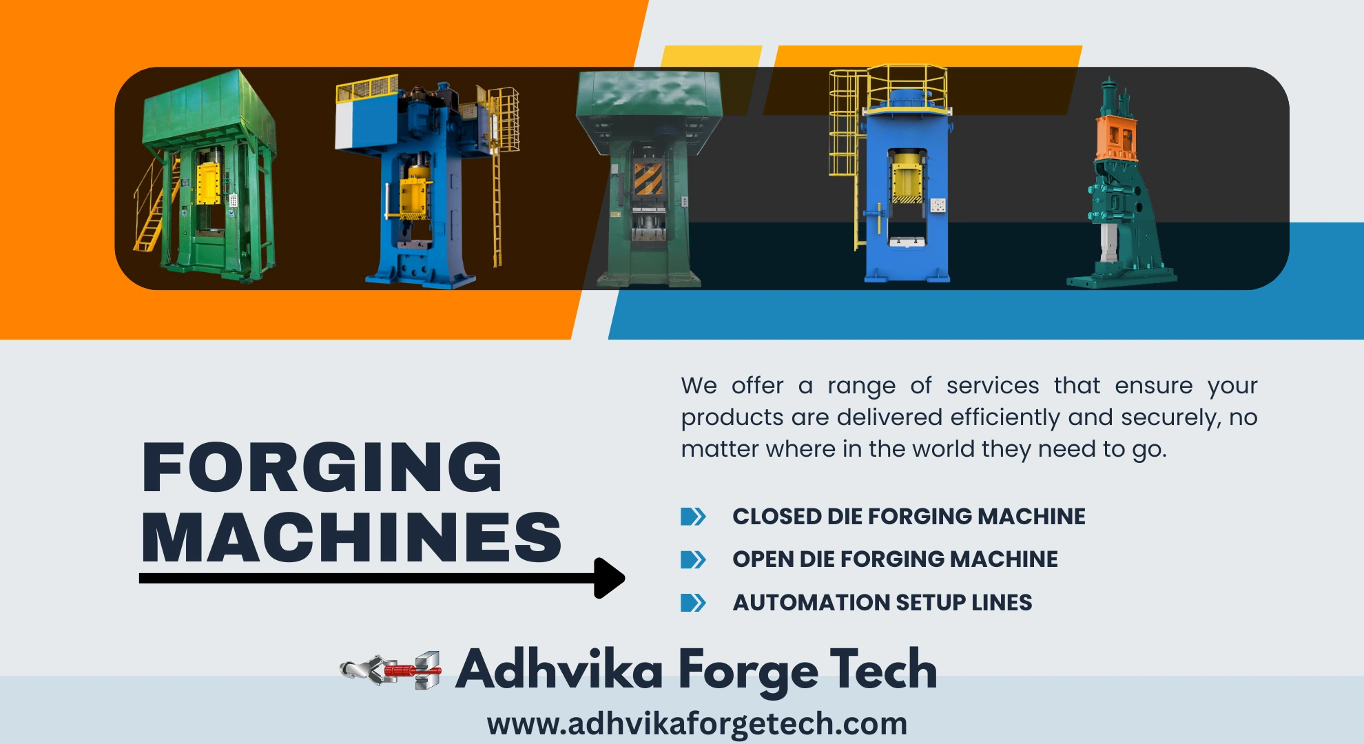 Adhvika Forge Tech delivers complete Closed Die & Open Die forging solutions with automation, robotic handling, and advanced manufacturing support.
