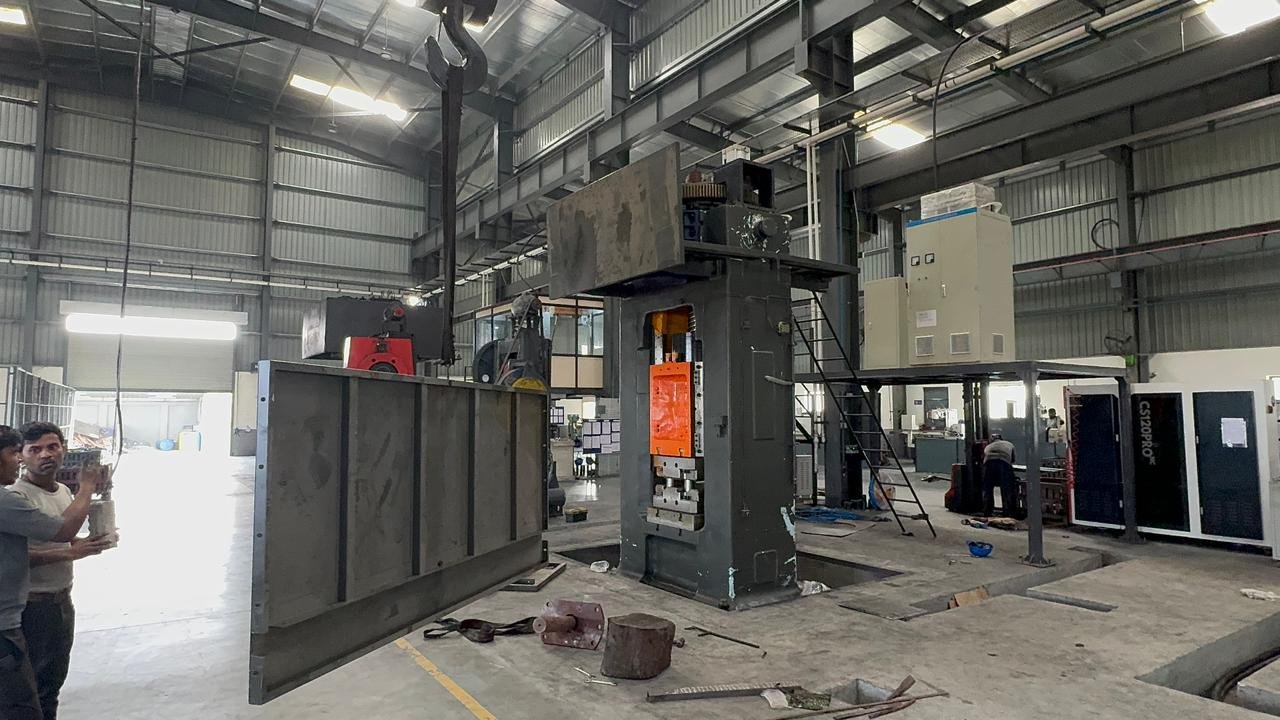 Electric Screw Press with servo, direct drive & gear drive delivers high forging accuracy, better yield, and low maintenance. Installation ongoing in Indore with repeat customer trust.
