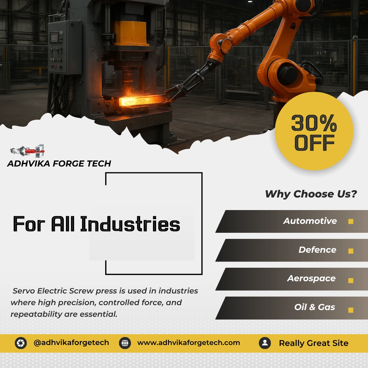 Servo Press Direct Drive Screw Press servo electric screw press is used in industries where high precision, controlled force, and repeatability are essential.